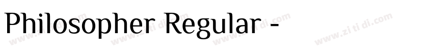 Philosopher Regular英字体转换